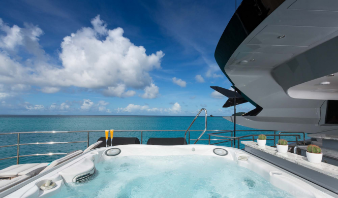 On board Jacuzzi pool