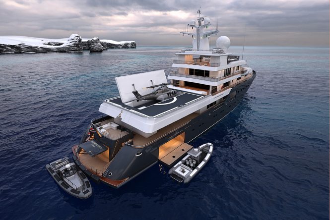 Rendering Helicopter Stowage - by Serim Srl (Alberto Ascenzi) Architects