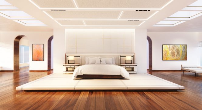 Owner suite bedroom main deck