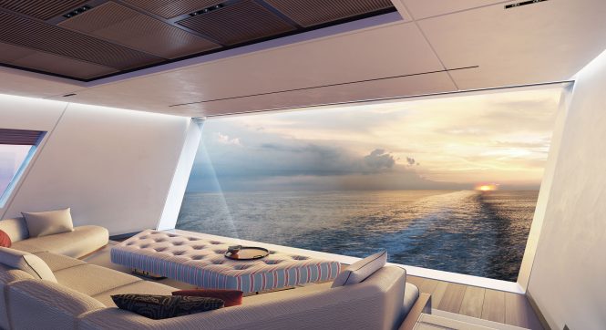 Stern Lounge view on wake
