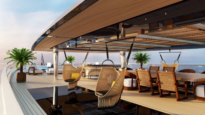 Upper deck exterior lounge