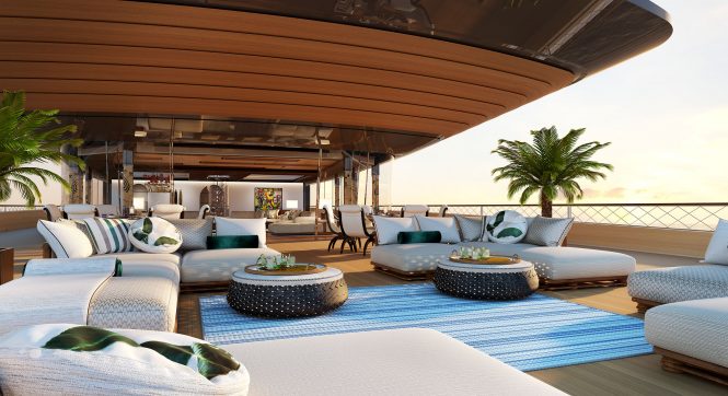 Upper deck lounge exterior