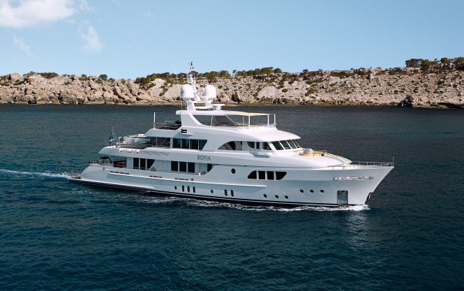 Luxury yacht Sofia undergoing repaint and refit