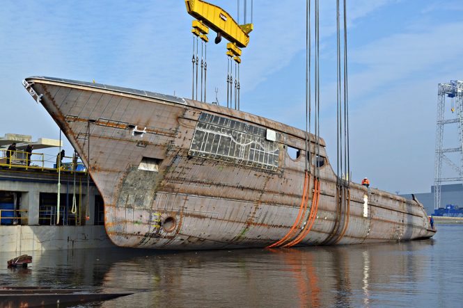 70m Superyacht Project 6508 under construction at Abeking and Rasmussen