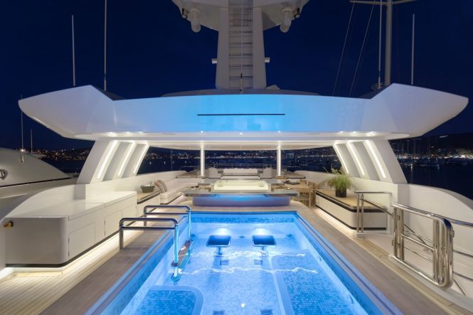 Pool aboard Motor Yacht LIQUID SKY by CMB Yachts - sundeck