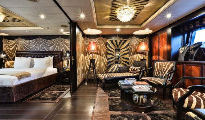 Spacious master suite with a private lounge area
