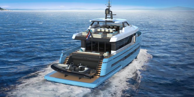 aft view with tender