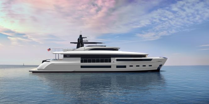 Superyacht Dopamine, the latest Heysea Atlantic 115 under construction