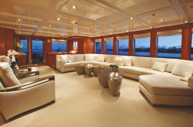 Huge sofa in the saloon
