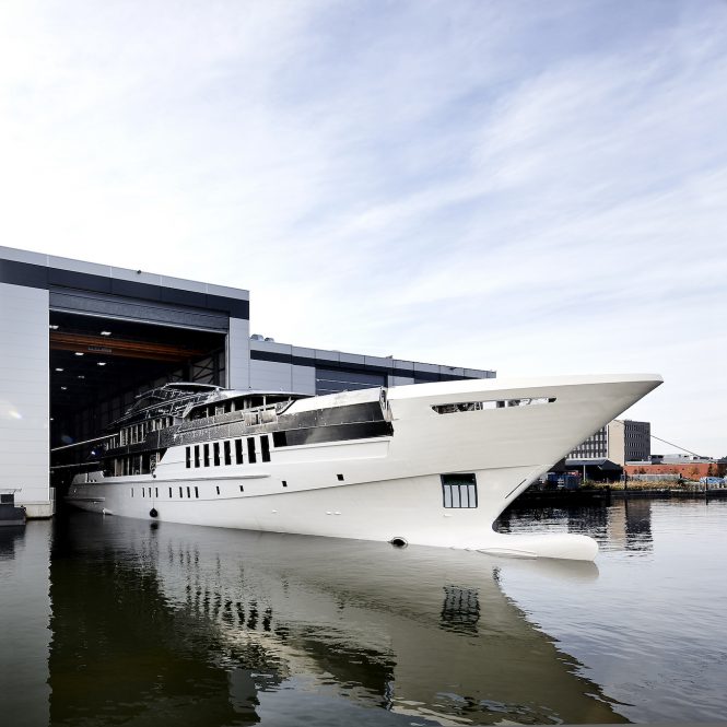 Heesen joins hull and superstructure of luxury yacht Project Castor