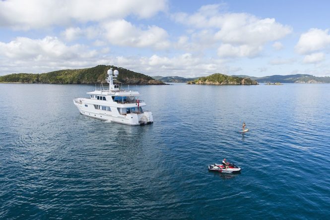 34m charter yacht RELENTLESS now available in New Zealand and South Pacific