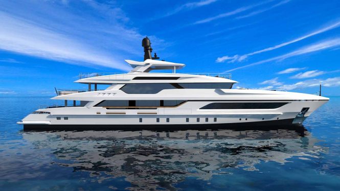 Baglietto announces hull turning for 40-metre fast displacement yacht HULL 10232