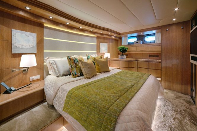 Master stateroom offering deluxe design