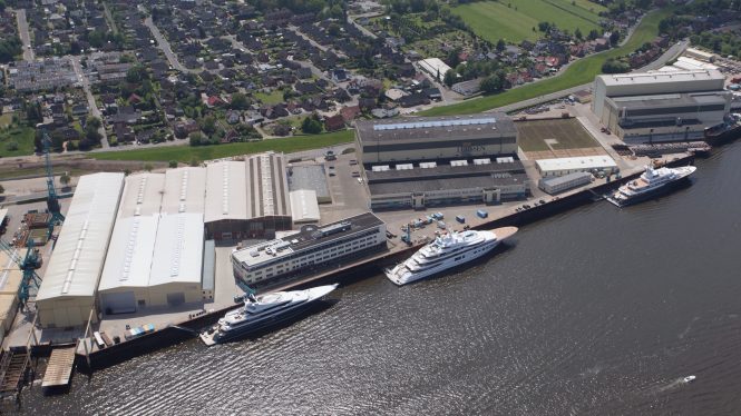 125m (410ft) mega yacht PROJECT GAJA under construction in Northern Europe