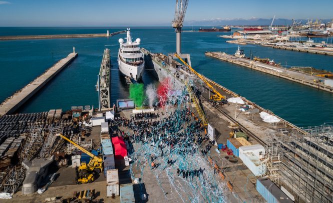 Hybrid mega yacht FB272 by Benetti launched