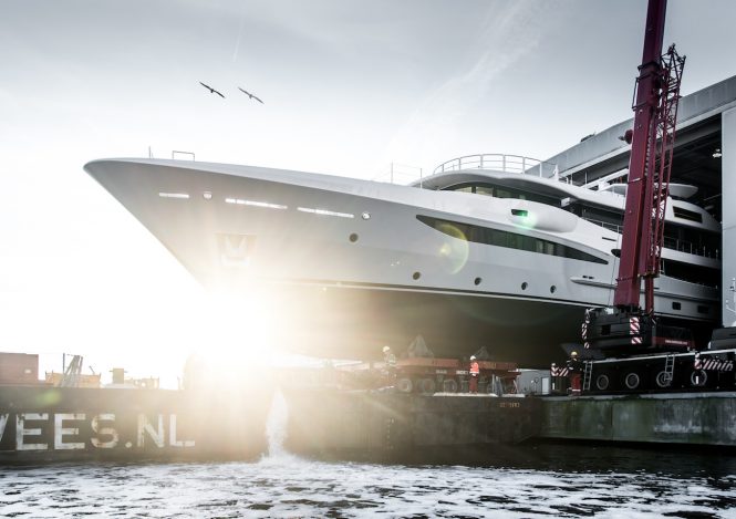 AMLES 180 superyacht hull 473 launched by Amels