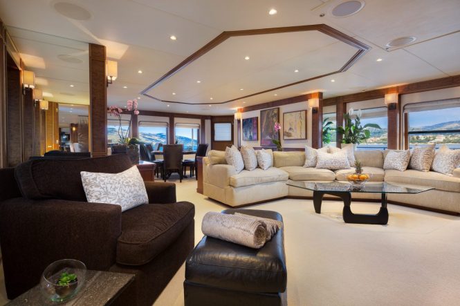 Main Saloon aboard motor yacht BRAZIL