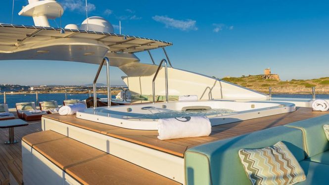 On board Jacuzzi hot tub