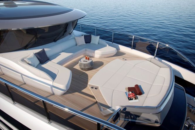 Upper deck forward sunbathing area