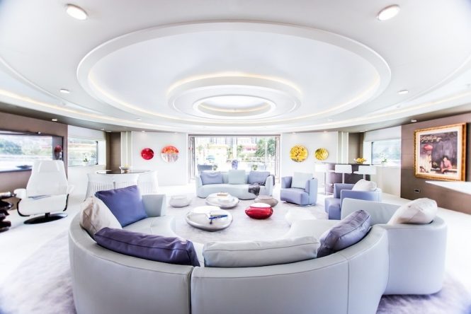Bright ambience in the saloon with great views