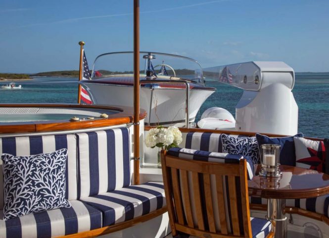 Jacuzzi aboard superyacht in the Bahamas