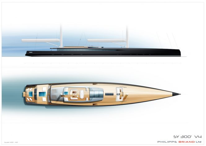 Philippe Briand reveals new self-sufficient 90-metre sailing yacht SY300