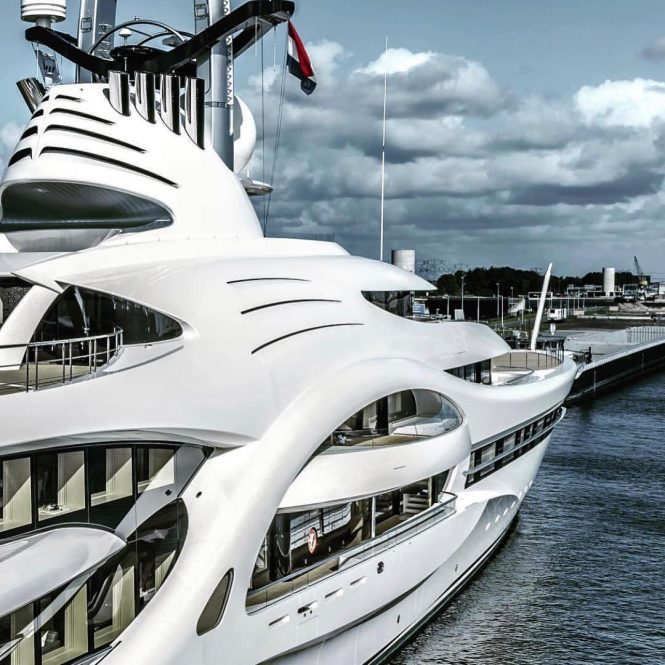 Russian Billionaire’s 110m superyacht ANNA in Amsterdam