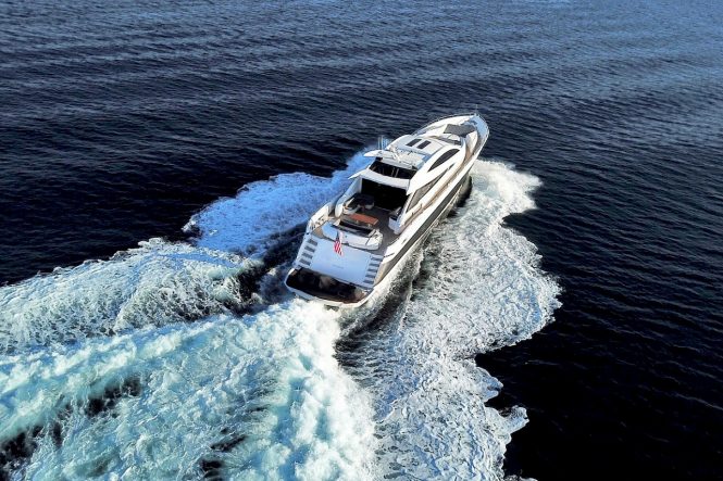 Fast and sporty 33m Sunseeker yacht QUANTUM offering 10% off in Croatia