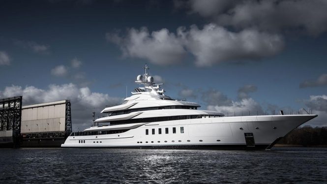 95m Lurssen superyacht Madsummer on sea trials