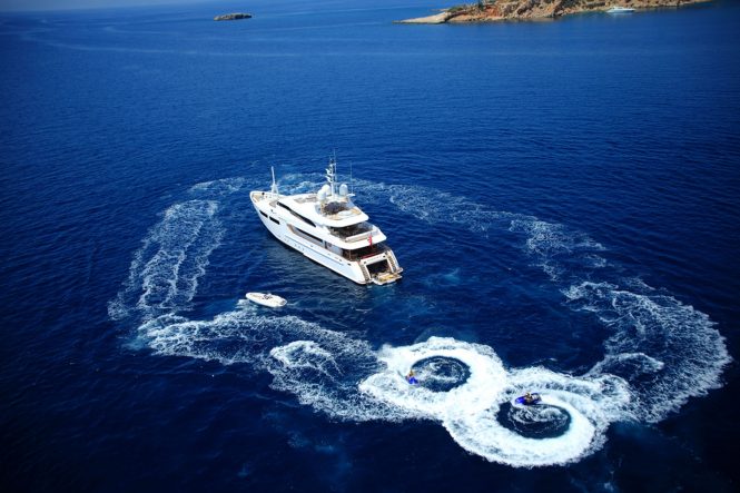 Cruise the beautiful Greek Islands aboard 43m MAGENTA M and enjoy 10% off your charter vacation