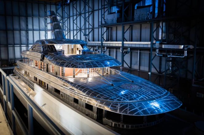 First photos of motor yacht FEADSHIP 816 emerging from shed