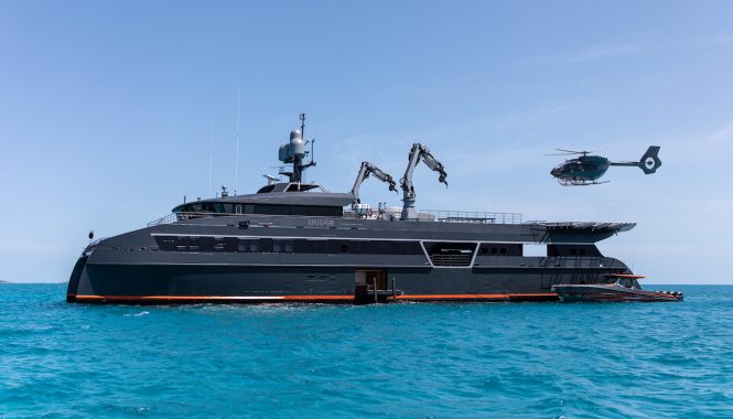 Incat Crowther announce delivery of 66m superyacht support catamaran named HODOR