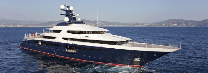 Spectacular 91m mega yacht TRANQUILITY turning heads in France and Italy this summer
