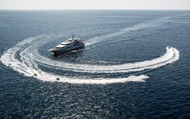 Luxury yacht St David with water toys