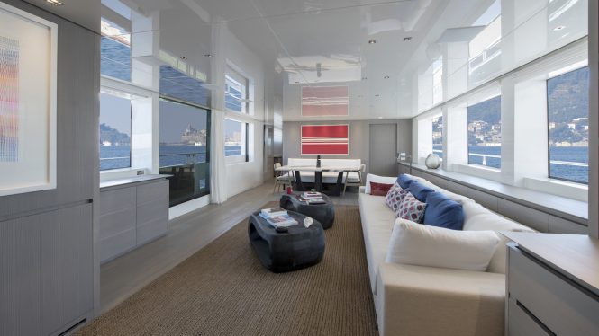 Modern saloon with spectacular views