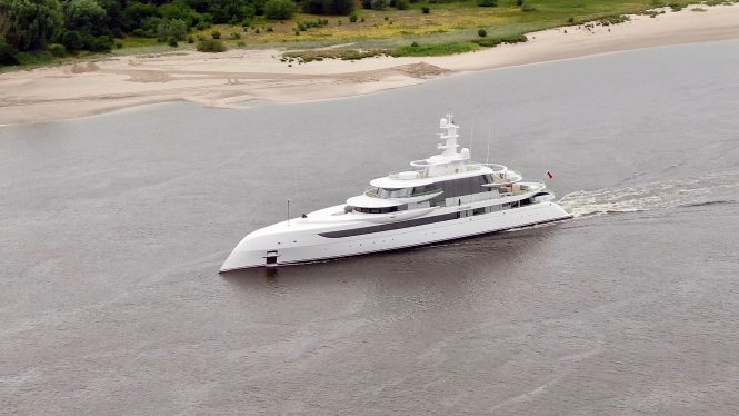 Watch: Futuristic 80m superyacht Excellence on her second sea trial
