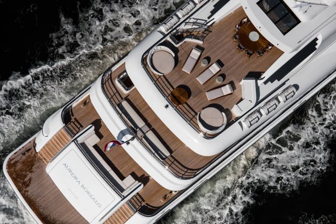 Amels 220 Aurora Borealis on sea trials