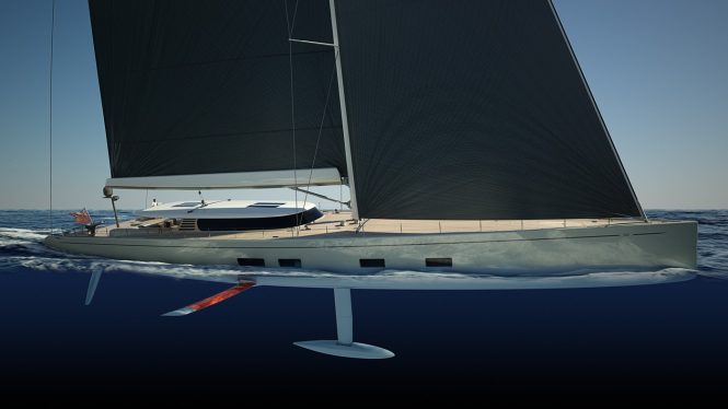 Baltic 142 foiling sailing yacht Canova commences sea trials