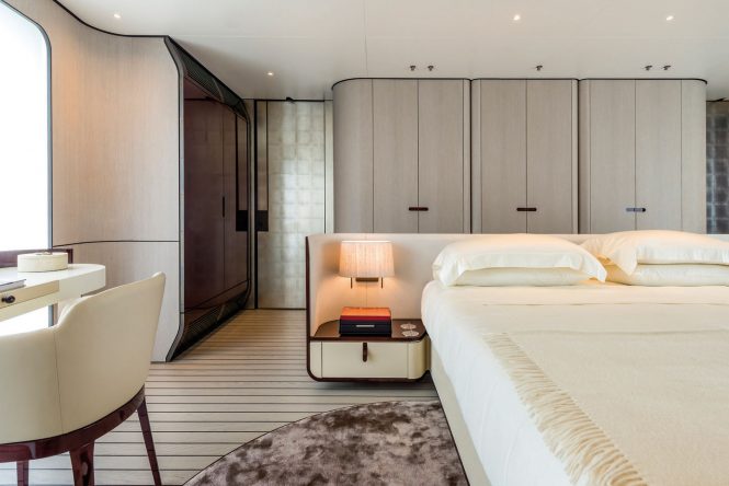 Beautiful master stateroom with amazing views