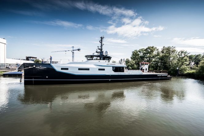 46m superyacht support vessel JOY RIDER by DAMEN launched