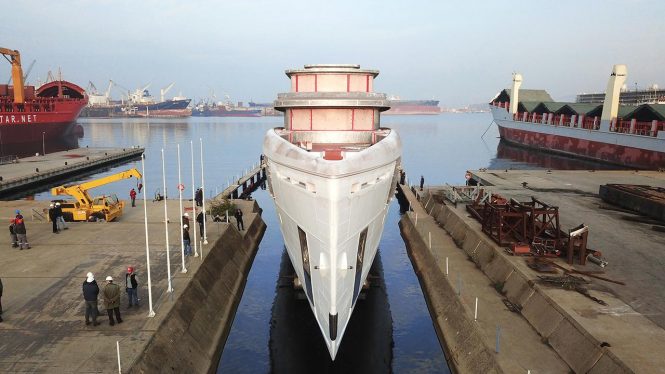 Construction update on Perini Navi 56m motor yacht C. 2303