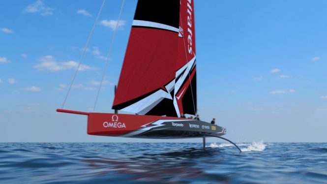 New Zealand Team unveil first mono-hull racing boat for the America’s Cup 2021