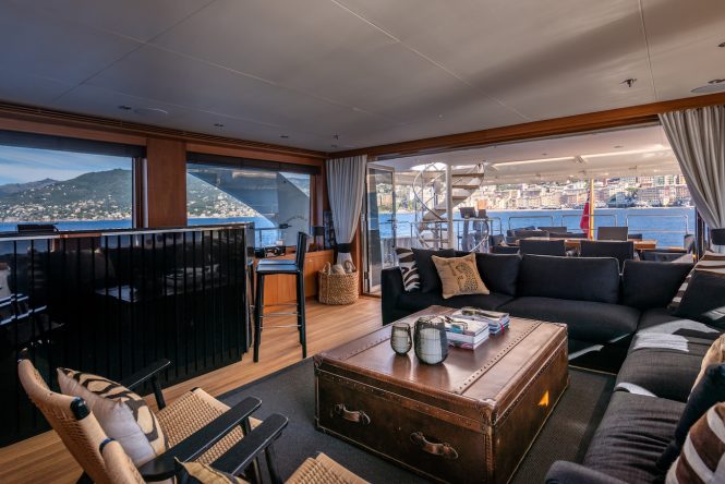 Interior Upper deck salon - after refit - PHOTO CREDIT VALERIO PARDI