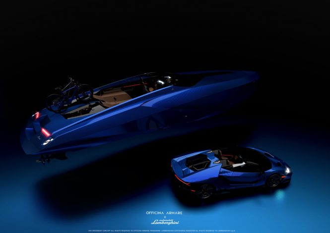 Lamborghini-inspired luxury day cruiser A43 from Officina Armare Design