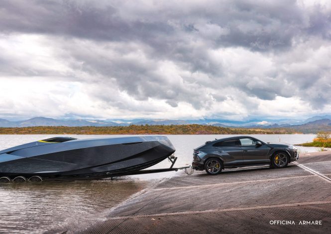 Lamborghini-inspired luxury day cruiser A43 from Officina Armare Design