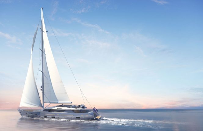 Latest 42.5-metre Mengi Yay sailing yacht named L’AQUILA II