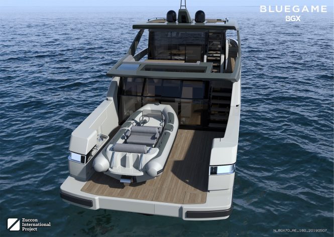 Art from architecture aboard luxury yacht BGX70 from Luca Santella and Zuccon International Project