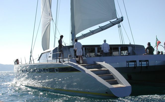 Sailing catamaran Taj available at new reduced rate for Christmas and New Year luxury yacht charters