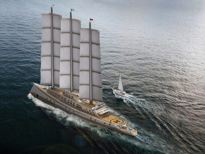 Introducing 113m polar class sailing yacht CARIBÙ by Steve Kozloff