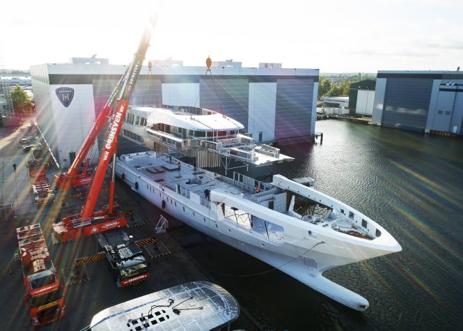 Construction update for 60m Heesen Project Falcon